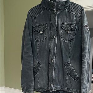 Women’s Buffalo David Bitton Washed Gray Field Jacket.Sz L